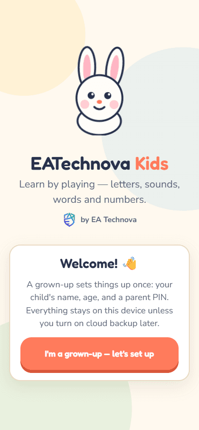 EATechnova Kids on a phone